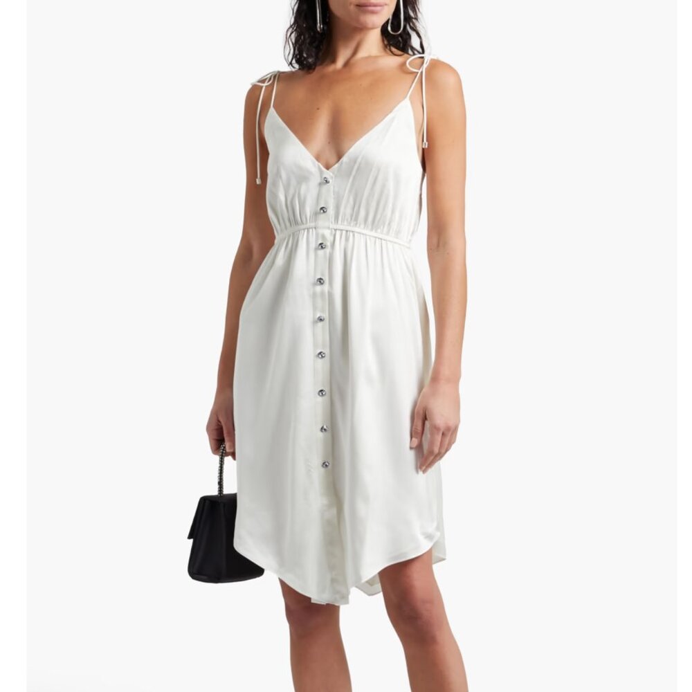 RETROFETE Diane Silk Dress Ivory White NWT Asymmetric
